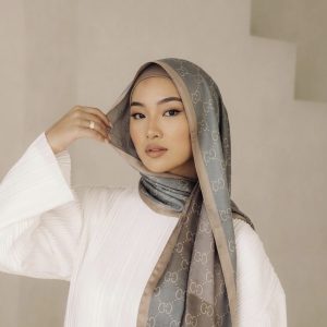 Pure Luxury Silk chanel Hijab - Image 1