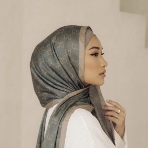 Pure Luxury Silk chanel Hijab - Image 2